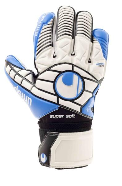Воротарські рукавиці ELIMINATOR SUPERSOFT (white/black/energy blue) - #1