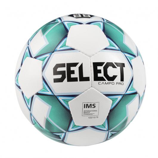 М’яч футбольний SELECT Campo Pro (015) біл/зелен, 3 - #0
